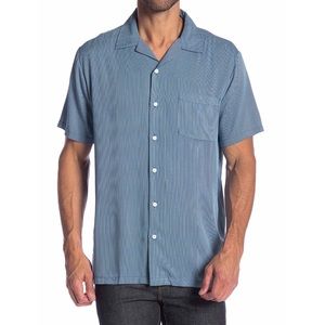 NWT Onia short sleeve stripe woven shirt medium